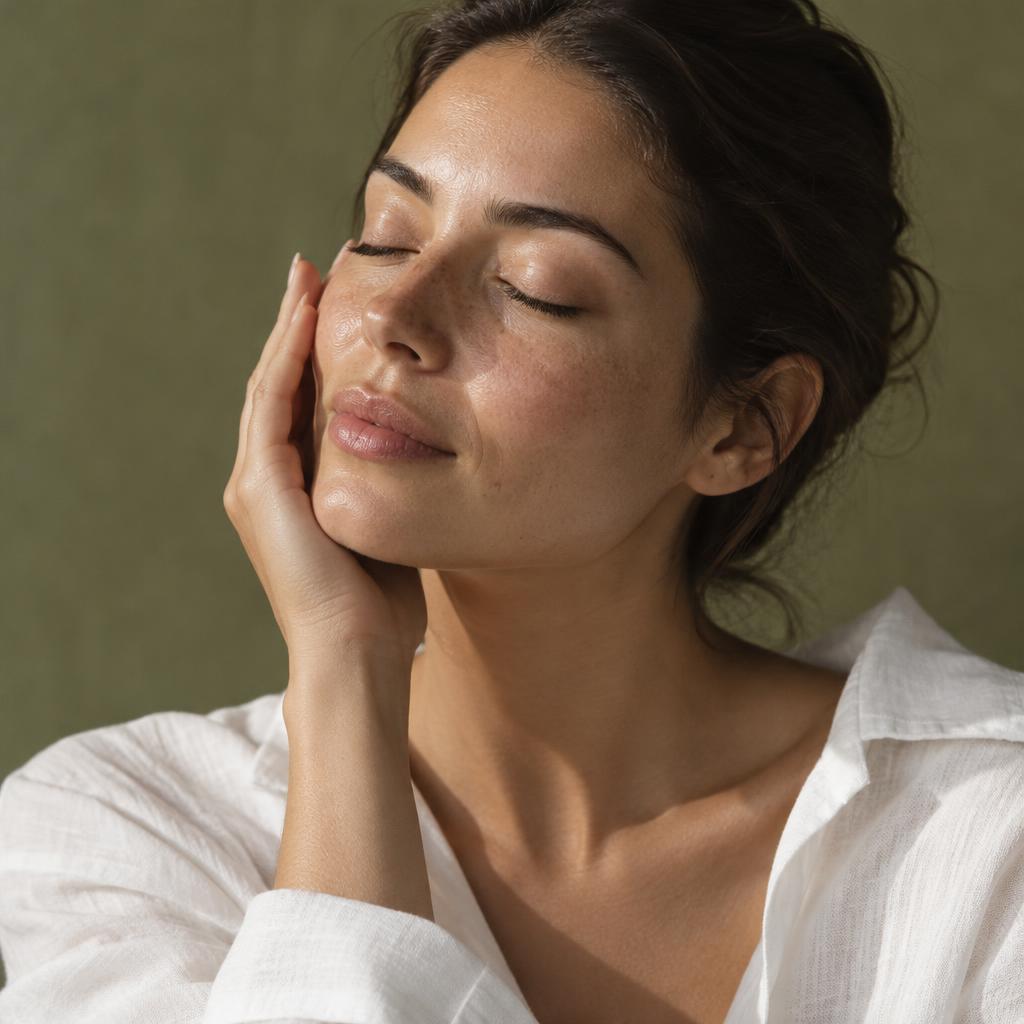 A quiet moment of skincare and self-care